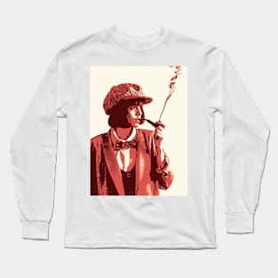 Retro Illustration Woman Smoking Long Sleeve T-Shirt